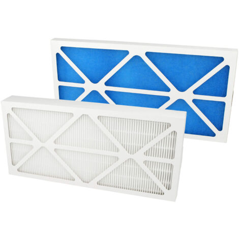 Kit de filtres à air G4 / F7 pour VMC Unelvent – Filtration fine pour allergiques – Dimensions 400 x 202 mm et 400 x 187 mm – Crystal Filter - IDEO 325 ET