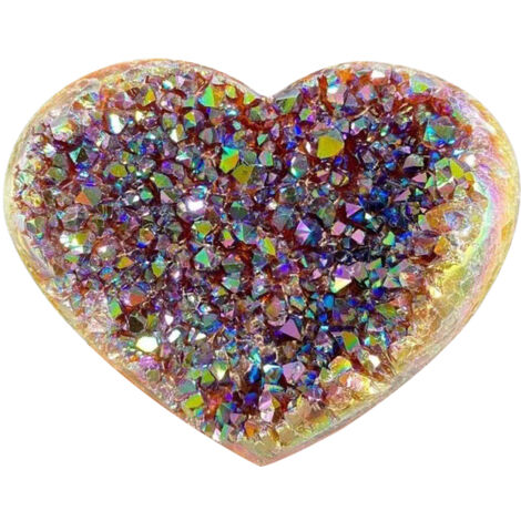 Crystal Heart Stone Heart Shape Crystal Stone Decoration Simulation Resin Crystal Love Stone Ornaments for Windowsills and Desks