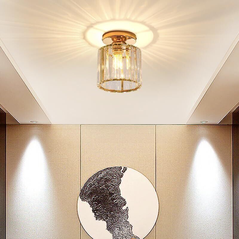 Image of Crystal LED Ceiling Light, Industrial Modern&hellip;