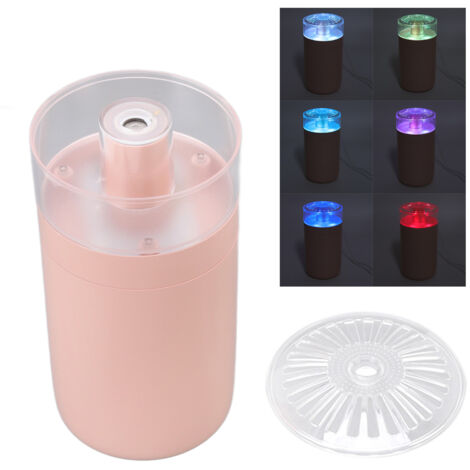 Crystal Rock 250ml USB Tragbarer Luftbefeuchter für Büro, Auto, Wohnzimmer, Schlafzimmer, Pink ABS Mini Aromatherapie und Luftreinigung