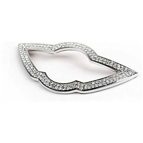 Crystal Steering Wheel Cover Sticker Decoration Trim for Mini Cooper One/S/JCW F54 Clubman F55 Hardtop F56 Hatchback F57 Convertible F60 Countryman (A Silver, Style A)