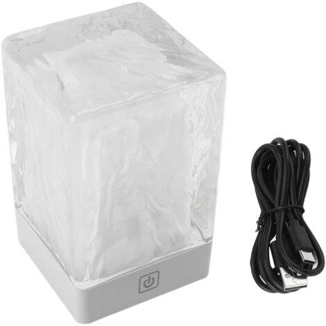 Crystal Table Lamp LED Night Light 3 Level Brightness Touch Control Rechargeable Cordless Bedside Lamp for Living Room Bedroom Warm Light