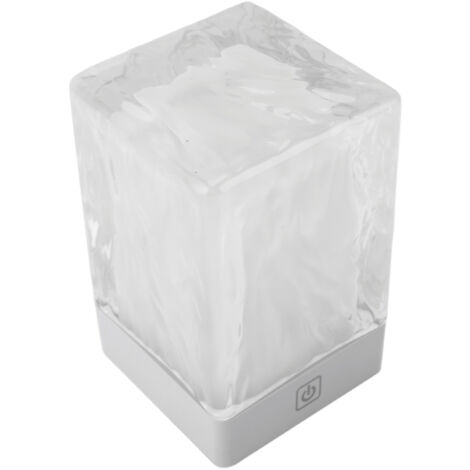Crystal Table Lamp LED Night Light 3 Level Brightness Touch Control Rechargeable Cordless Bedside Lamp for Living Room Bedroom White Light