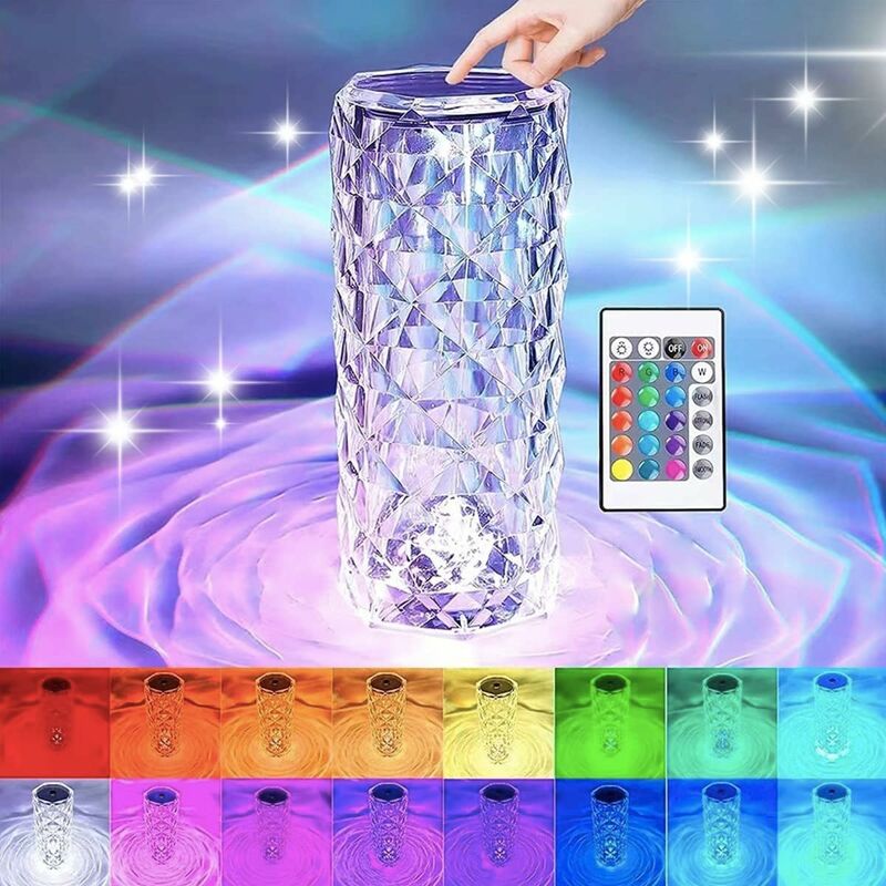 Image of Crystal Table Lamp, Touch Crystal Lamp,&hellip;