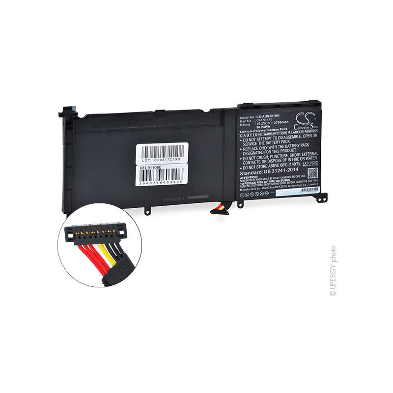 

CS - Batería ordenador portátil 15.2V 3700mAh - 0B200-01250100 ; C41N1416