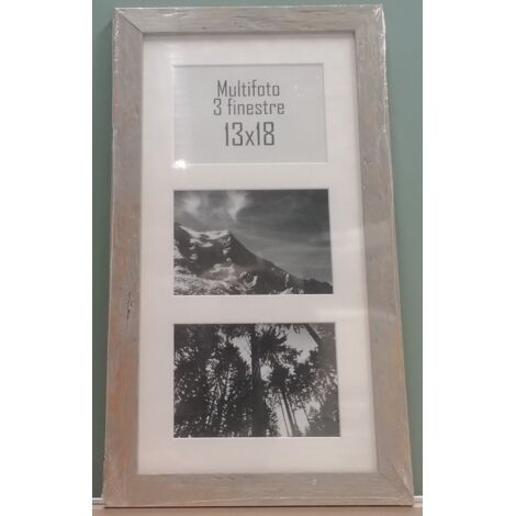 CS - MULTIFOTO A 3 FINESTRE GAIA GRIGIO CM 25x50