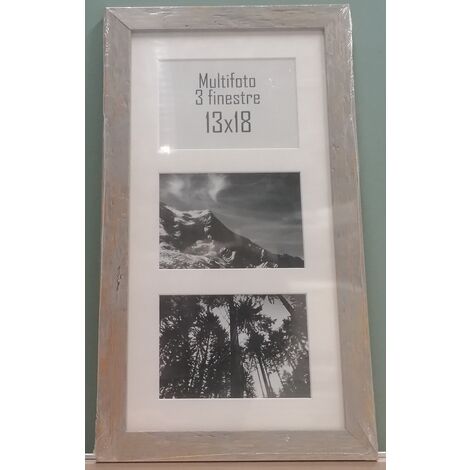 CS - MULTIFOTO A 3 FINESTRE GAIA GRIGIO CM 25x50