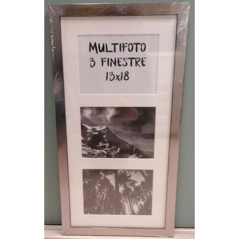 CS - MULTIFOTO A 3 FINESTRE MOD. PARIS BRONZO CM25x50