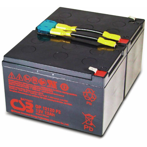 CSB accumulateur au plomb, 24 V-, 12 Ah, adapté pour APC RBC6