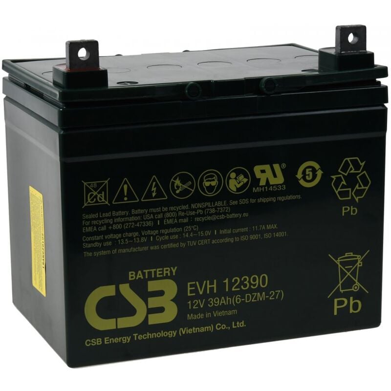 

CSB Batería plomo EVH12390 12V 39Ah cíclica