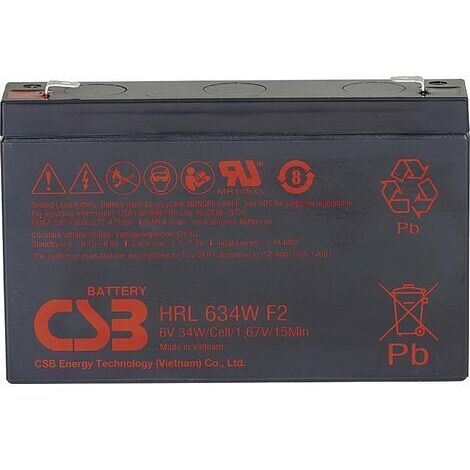CSB Battery HRL 634W high-rate longlife HRL634W Bleiakku 6V 8.4Ah Blei-Vlies (AGM) (B x H x T) 151 x X843111