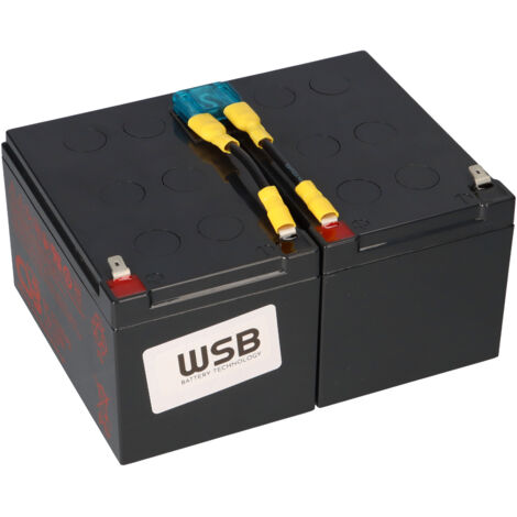 CSB Blei-Akkumulator, 24 V-, 12 Ah, geeignet für APC RBC6