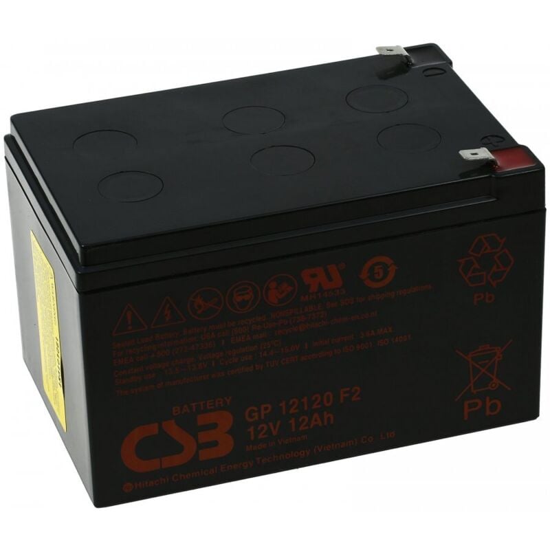 

CSB Standby Batería plomo adecuada para APC Smart-UPS SU650VS 12V 12Ah