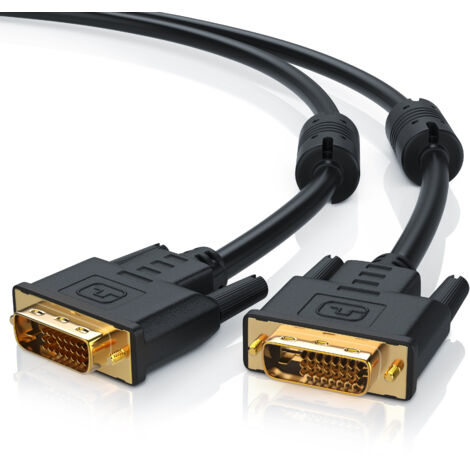 CSL DVI-D (DL) Video-Kabel, Monitor Verbindungskabel Dual-Link 24+1 Auflösung bis 2560x1600 - 1m
