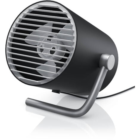CSL-COMPUTER CSL - USB Ventilator mini - Tischventilator klein - Schreibtischventilator sehr leise - Desk Fan - 2 Geschwindigkeiten - per Touch regelbar