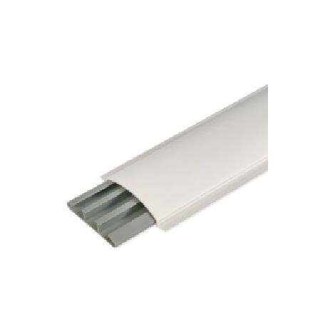 CSP-N 75x17 W Canalina soprapavimento 3 scomparti, Bianco