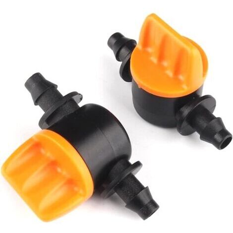 CSPARCV 10 Stück Mikro 4/7 mm 1/4" Schlauchanschluss-Set mit Widerhaken für Gartenbewässerung, Wasserdurchflussregler, Tropfbewässerungssystem, Gartenschlauch-Fittings, Verbindungszubehör