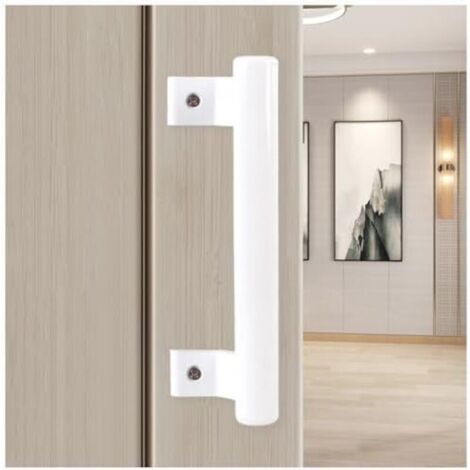 CSPARCV 200mm 2 Stück Moderner Metallgriff Aluminium Schiebetürgriff für Balkontüren, Badezimmerschiebetüren usw.