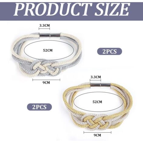 CSPARCV 4 Magnetische Gardinenhalter, Gardinenzubehör, Dekorative Gardinenhalter, Gardinenbänder, Elegante Gardinenhalter, Wohnaccessoires
