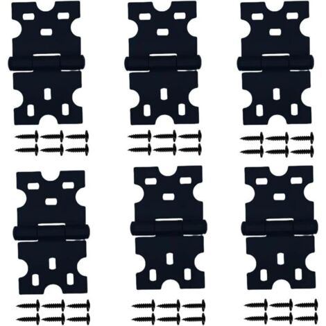 CSPARCV 6 pezzi cerniere nere, cerniere per mobili con viti adatte per piccole porte/cassetti/finestre/ferramenta per mobili per la casa