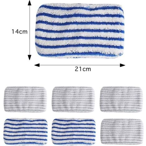 CSPARCV 6-teiliges Ersatz-Wischmopp-Set für Rowenta Clean & Steam ZR005801/RY7/RY8, Mikrofasertücher, wiederverwendbare Wischmopp-Pads zum Reinigen und Schrubben von Böden