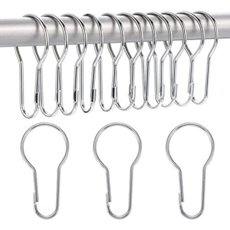 CSPARCV 68mm 40 Pack Shower Curtain Rings Hanging Hooks for Sorting and Organization