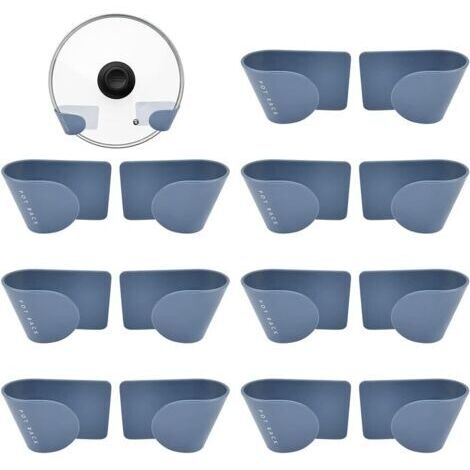 CSPARCV 8er-Pack selbstklebende Topfdeckelhalter, Wandmontierte Topfdeckelhalter (Weiß)
