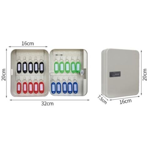 CSPARCV Bianco - Cassetta portachiavi, 0,78 kg, 200 x 160 x 75 mm - cassetta portachiavi con password