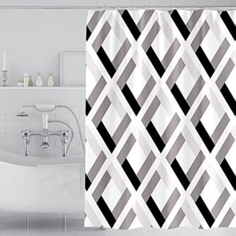 CSPARCV Extra großer Duschvorhang 300 cm, Stoffduschvorhang, Anti-Schimmel-Duschvorhang für Badezimmer, waschbarer Duschvorhang (300 x 200 cm)