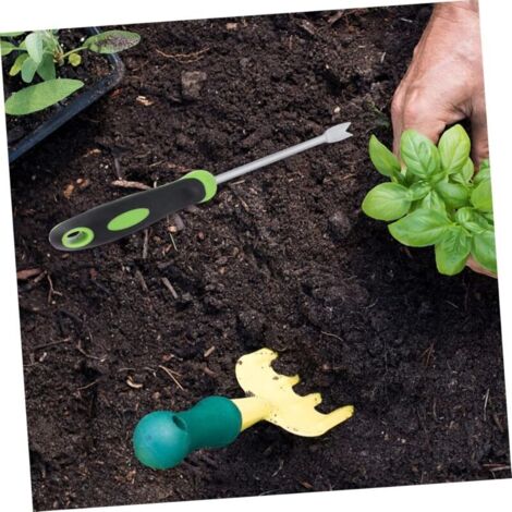 CSPARCV Set di 2 attrezzi da giardinaggio manuali in acciaio inossidabile: diserbante e forca per tarassaco, ideali per rimuovere le erbacce e pulire le crepe del giardino.