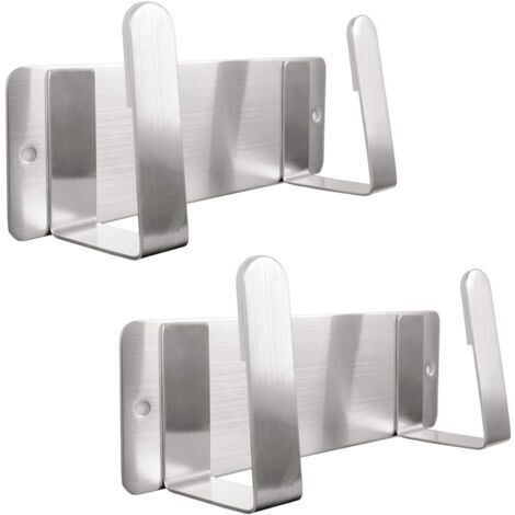 CSPARCV Topfdeckelhalter, Wandmontierter Topfdeckel-Organizer aus Edelstahl 304, 3M Selbstklebend (Silber, 2er-Pack)