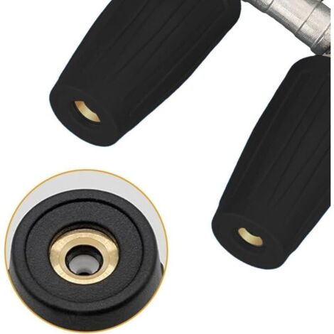 CSPARCV Ugello a doppio getto turbo rotante da 13 x 9,6 x 13 cm, 4000 PSI 035 Pistola a getto turbo rotante, attacco rapido da 1/4", accessori per giardino, auto e idropulitrice