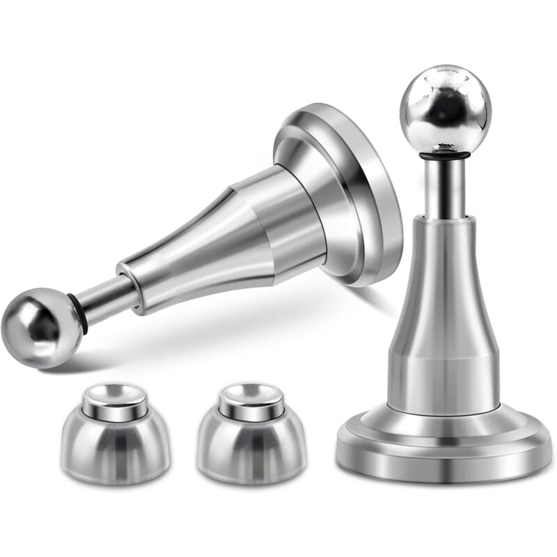 CSPARKV 1 Butée de porte magnétique, loquet de porte magnétique avec absorption des chocs hydrauliques, acier inoxydable robuste, support de porte