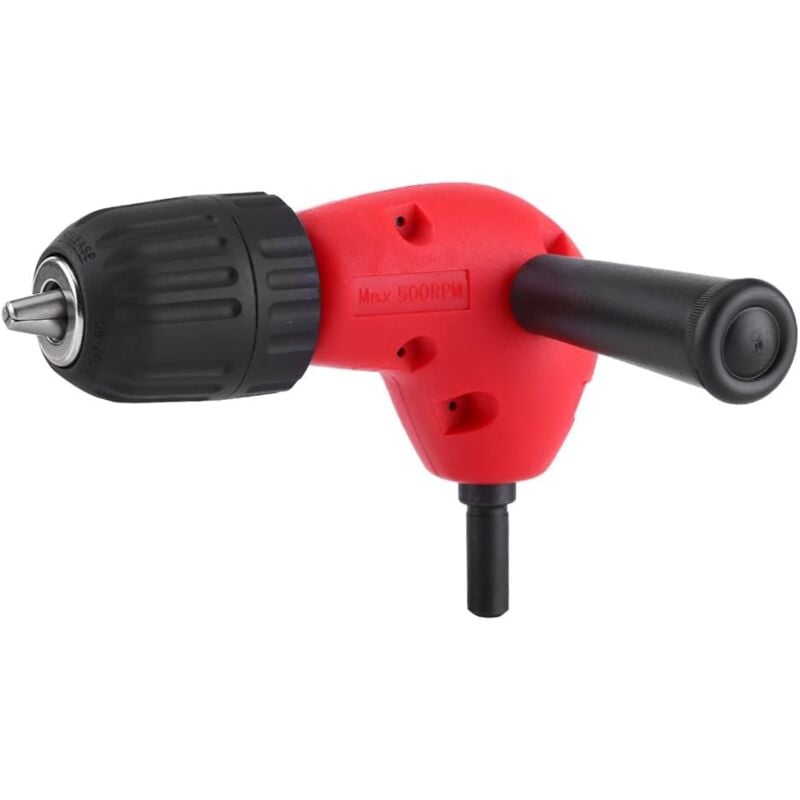 1 pcs 90 degrés Perçage à angle droit électrique Mandrin sans clé à queue ronde de 9,5 mm - Csparkv