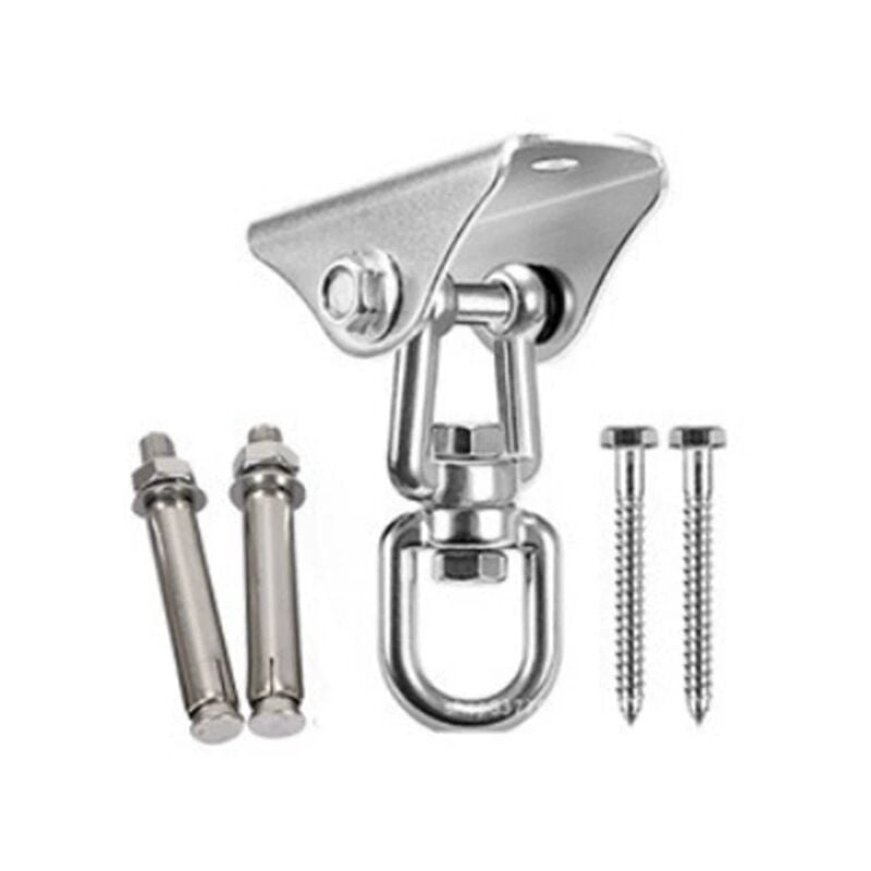 Csparkv - 1 pcs Crochet Plafond Suspension Robuste & Silencieux à Roulement à Billes - Crochet de Plafond Rotatif à 360° en Acier Inoxydable avec Vis