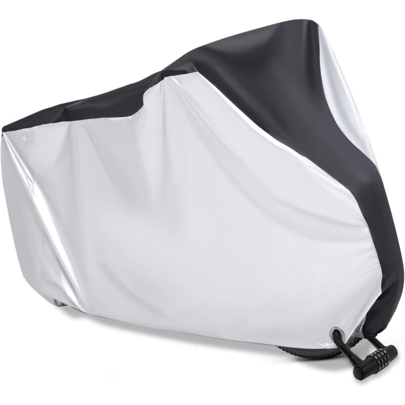 1 pcs Housses Pour Vélo Housse Velo Exterieur Protection Housse Transport Velo Résistante Aux Uv à La Neige Et Au Vent Avec Troude Verrouillage