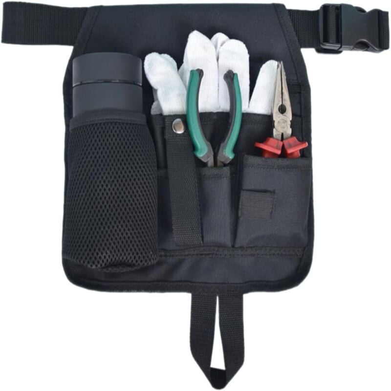 Csparkv - 1 sac à outils avec plusieurs poches ceinture à outils pour homme, sac banane utilitaire, ceinture à outils de jardinage, sac à outils de