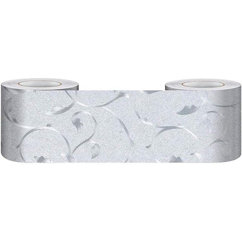 CSPARKV 1 Volumen Autoadhesivo Borde de Pared PVC Impermeable Papel Pintado Cocina Baño Zócalo Decoración de Pared Troquelado Tablón de Anuncios