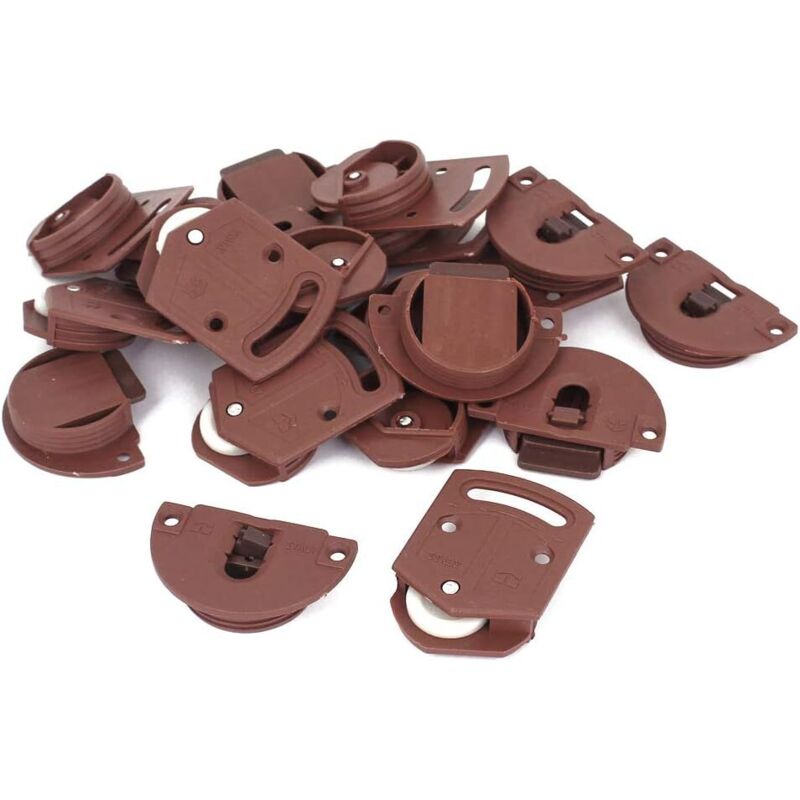 Csparkv - 10 pares de ruedas de armario con ruedas corredizas, guía de polea, piñón de engranaje