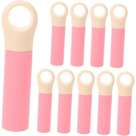 CSPARKV 10 Pièces Manche à Balai Poignée De Manche De Vadrouille Capuchon D'extrémité Du Manche De Vadrouille Pince à Balai Embout De Poignée De Pelle à Poussière Poignées Rose Plastique
