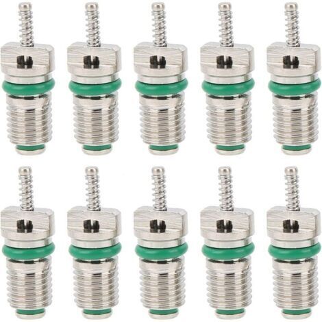 CSPARKV 10 Pièces Noyau De Valve De Climatisation, R134a Pièce De Climatisation Automobile Noyau De Valve Kit De Noyau De Valve De Climatisation pour La Plupart des Voitures