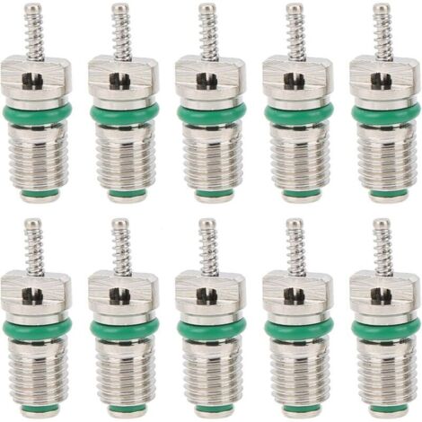 CSPARKV 10 Pièces Noyau De Valve De Climatisation, R134a Pièce De Climatisation Automobile Noyau De Valve Kit De Noyau De Valve De Climatisation pour La Plupart des Voitures