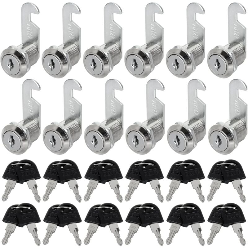 Csparkv - 10 Pièces Serrure Boite aux Lettres, 30 mm Barillet Boite aux Lettres, Serrure Meuble pour Boîtes aux Lettres, Portes D'armoire, Armoires