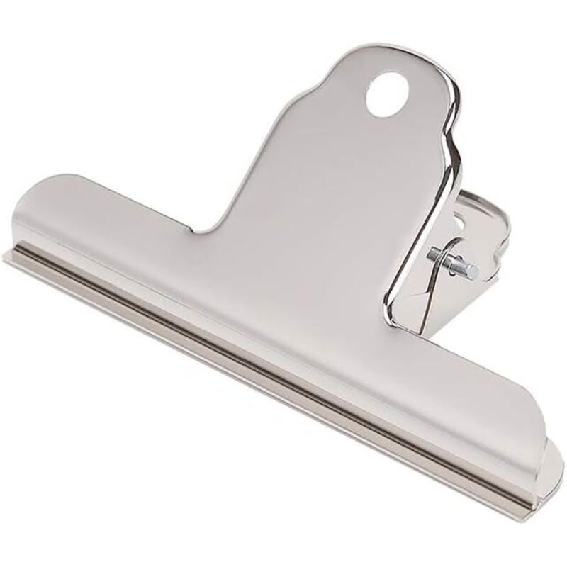 10 pinzas grandes de bulldog - Clip de bisagra de metal de 100 mm, clip grande de bulldog de acero inoxidable para papel, correo, cartón, oficina,