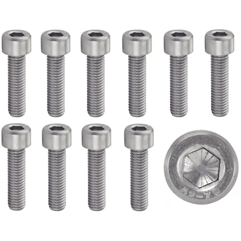 Csparkv - 100 Pcs M5x20 mm tête cylindrique Vis M5 x 20mm chc à 6 pans creux (clé allen) Acier Inoxydable A2-70 (V2A/304) iso 4762 / din 912