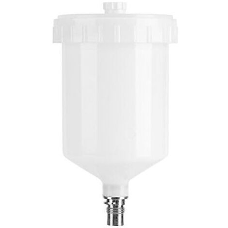 CSPARKV 102x187mm Peinture Tasse en Plastique Tasse Air Gravité Peinture Pot Connecteur de Filetage pour Pistolet Pulvérisateur Capacité 600 Ml