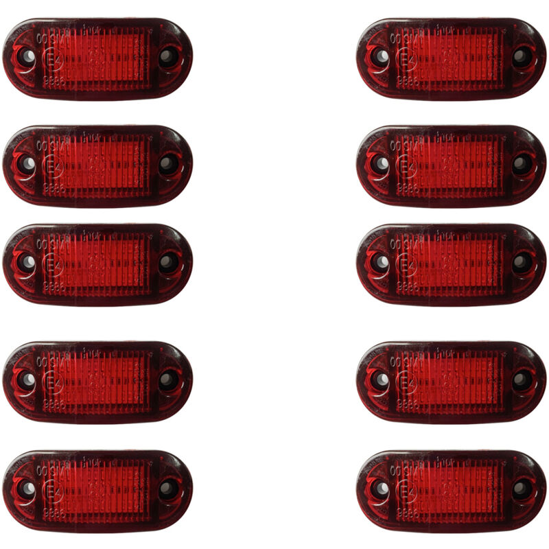 Csparkv - 10Feux de position de remorque Rouge 12-30V led Indicateurs de position latéraux Feux de dégagement Feux arrière pour voiture camion