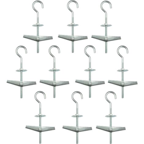 CSPARKV 10pcs 94cm Spring Anchors-False Ceiling Fixing, Plasterboard Hinge, Drywall Eye Bolts-Cr3+ Galvanized Steel