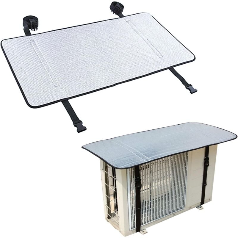 110x55 cm Accessoires de pièces de climatiseur, couvercle de climatiseur extérieur en aluminium en aluminium ac Protecteur pour une unité de pompe à