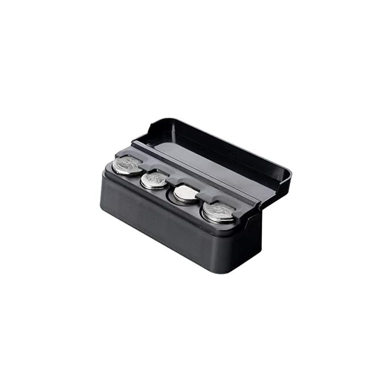 CSPARKV 11.5x4x3.8cm Coin Box Holder Storage Box Coin Organizer Auto Car Coin Storage Box Portable Plastic Coin Holder for Car